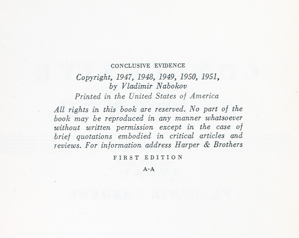 Conclusive Evidence.