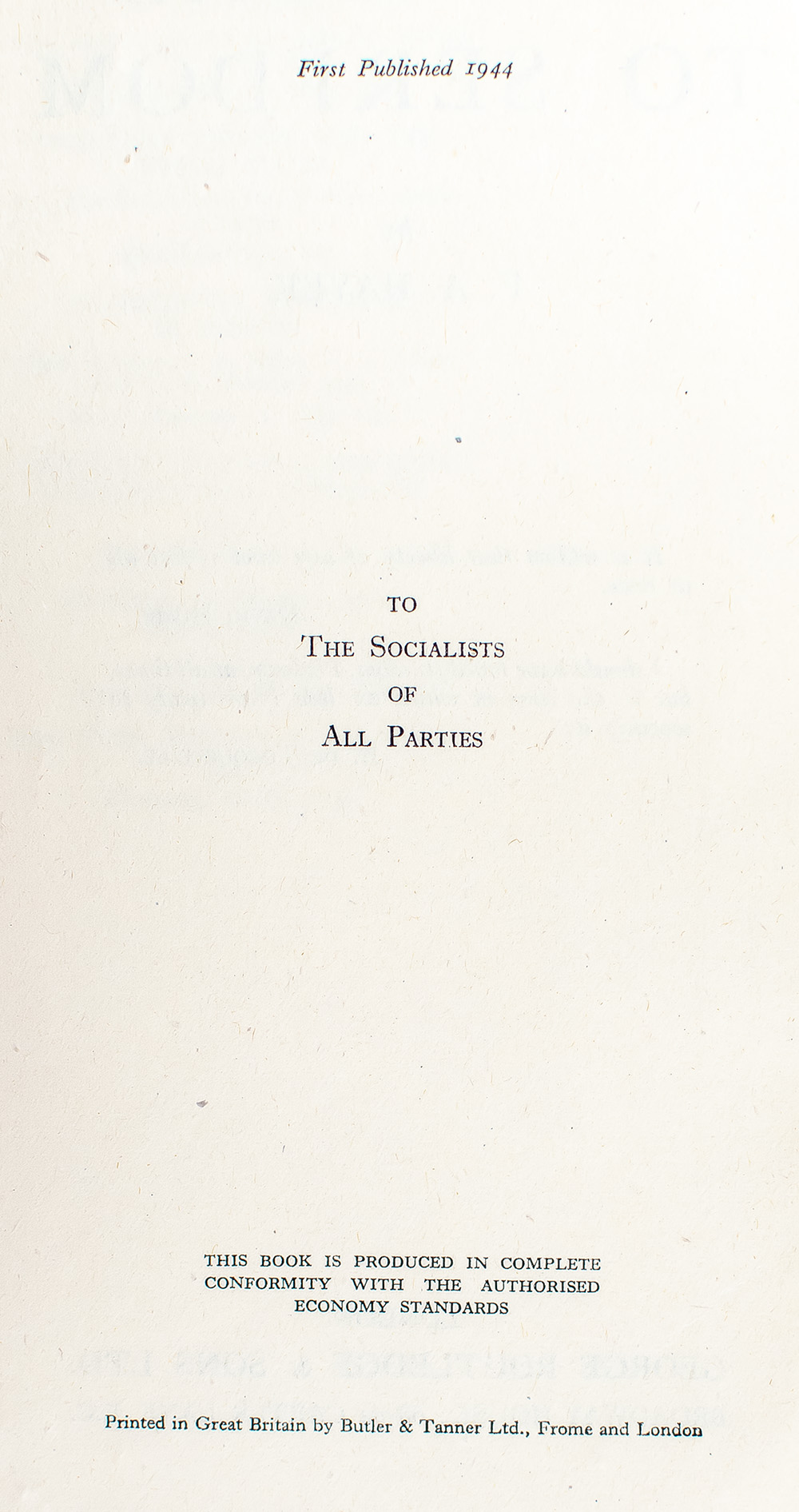 The Road To Serfdom.