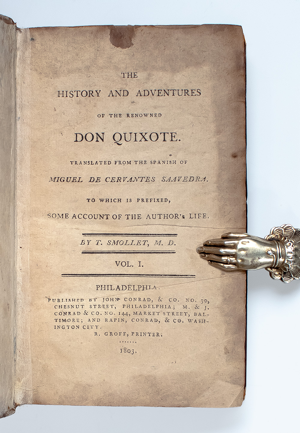 The History and Adventures of the Renowned Don Quixote.