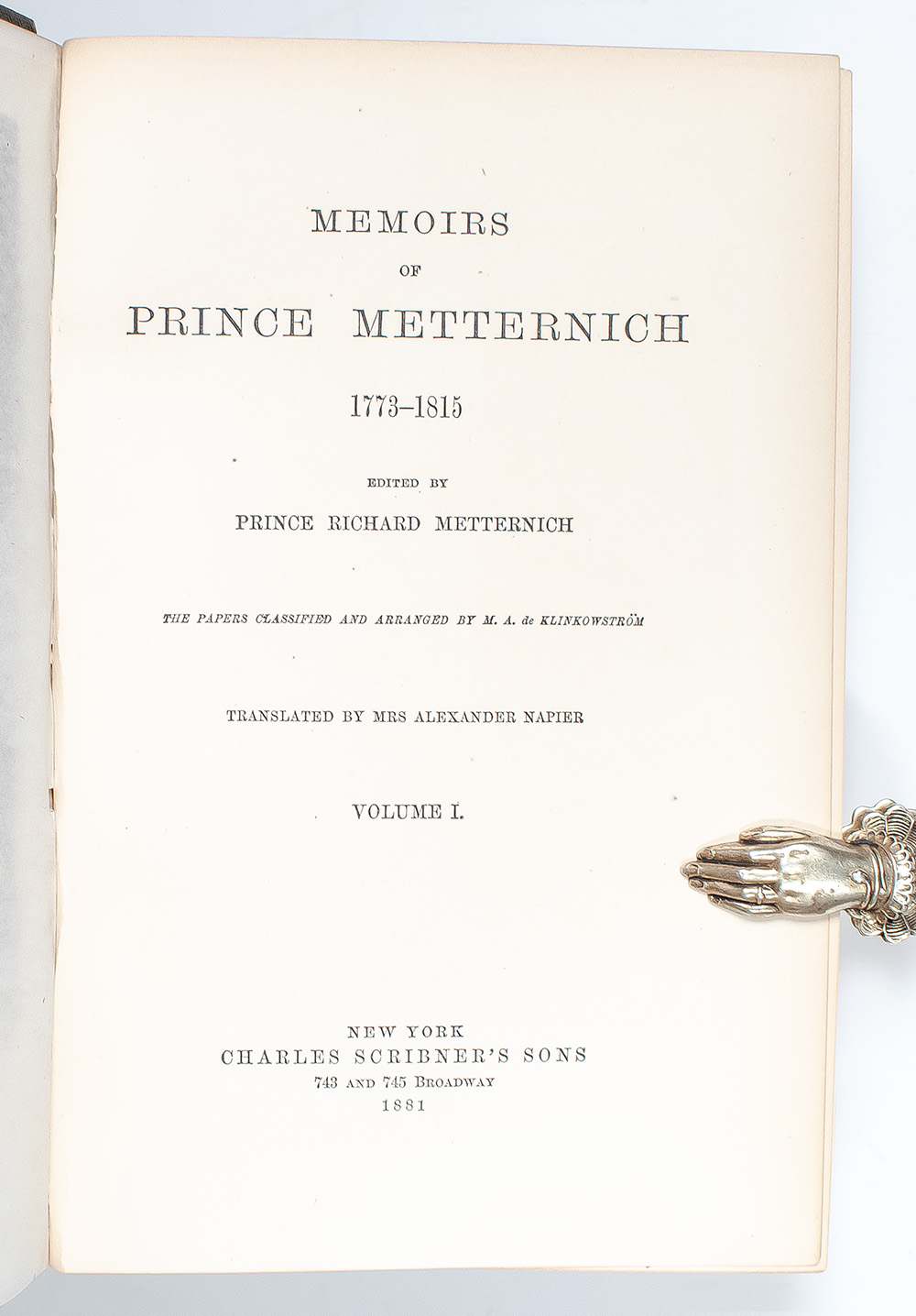 Memoirs of Prince Metternich.