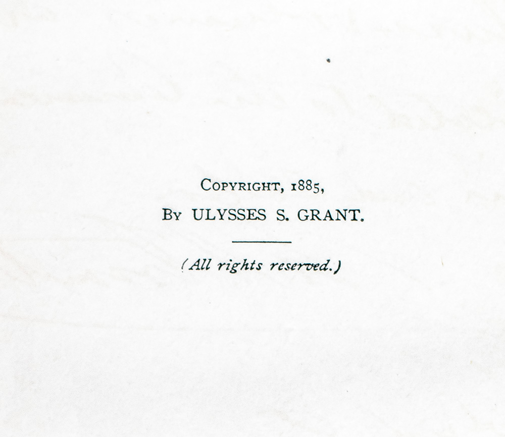 Personal Memoirs of U.S. Grant.