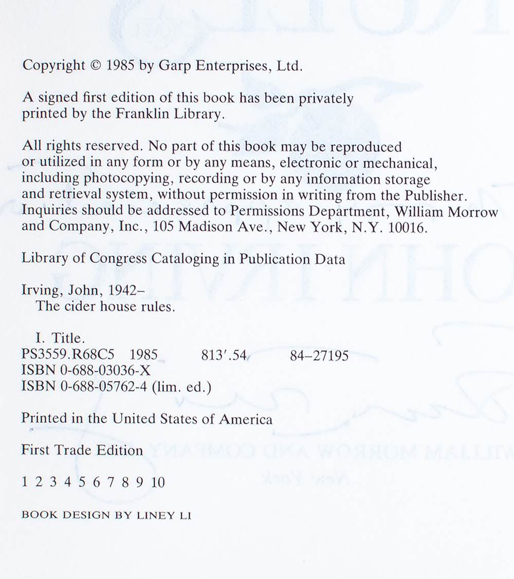 The Cider House Rules.