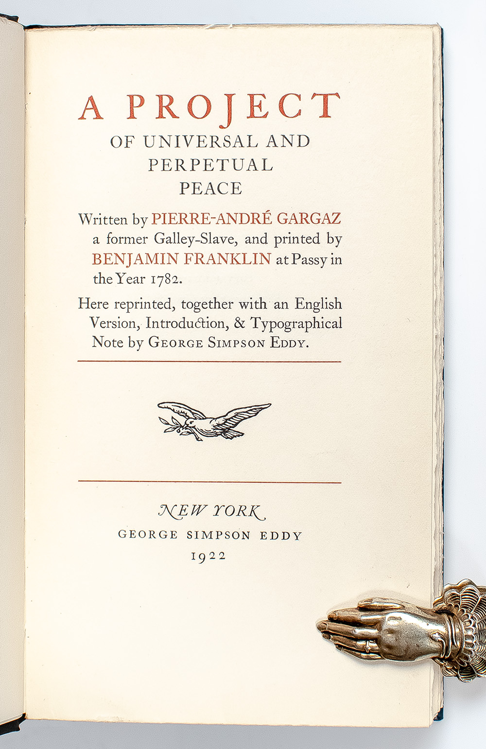 A Project of Universal and Perpetual Peace.