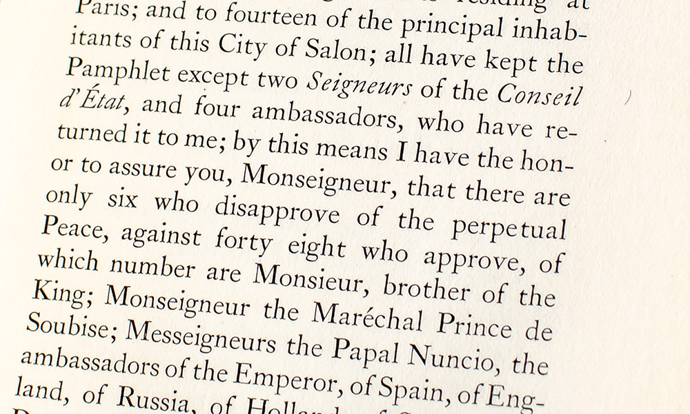 A Project of Universal and Perpetual Peace.