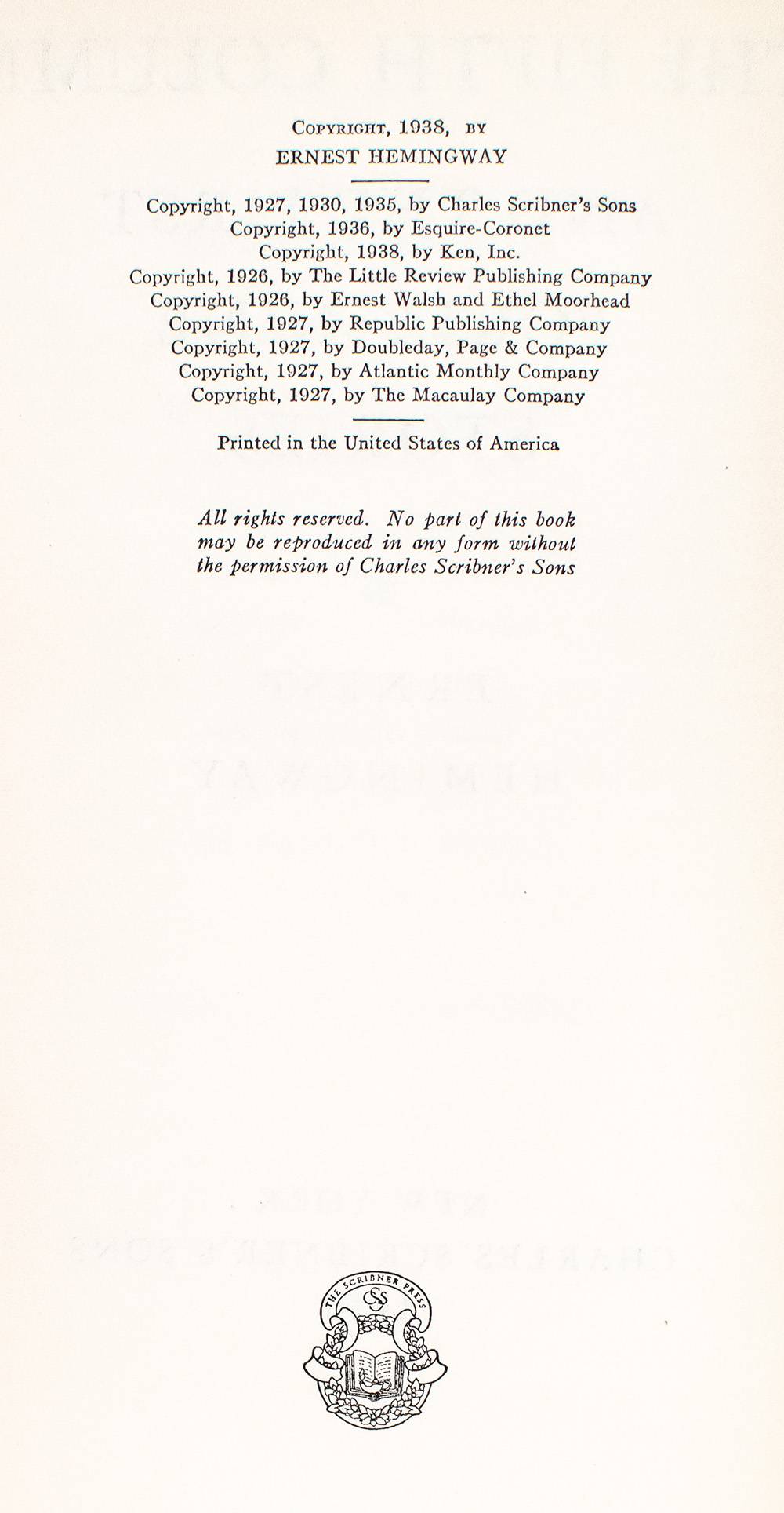 The Fifth Column and the First Forty-Nine Stories.
