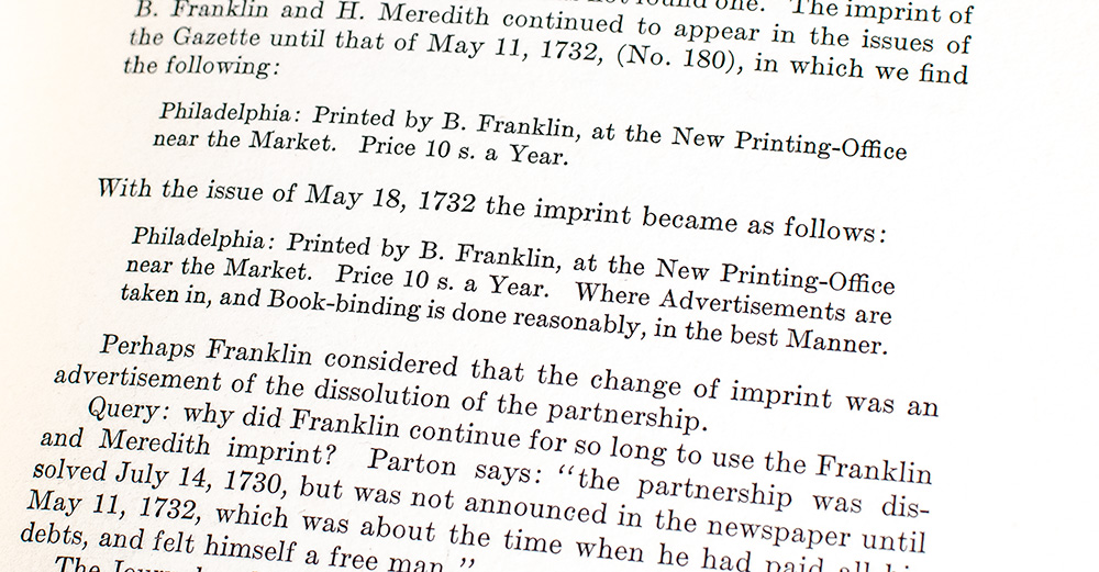 Account Books Kept by Benjamin Franklin.