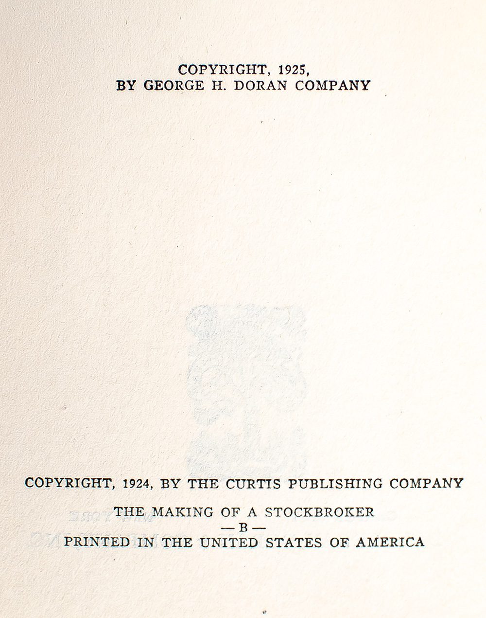 The Making of a Stockbroker.