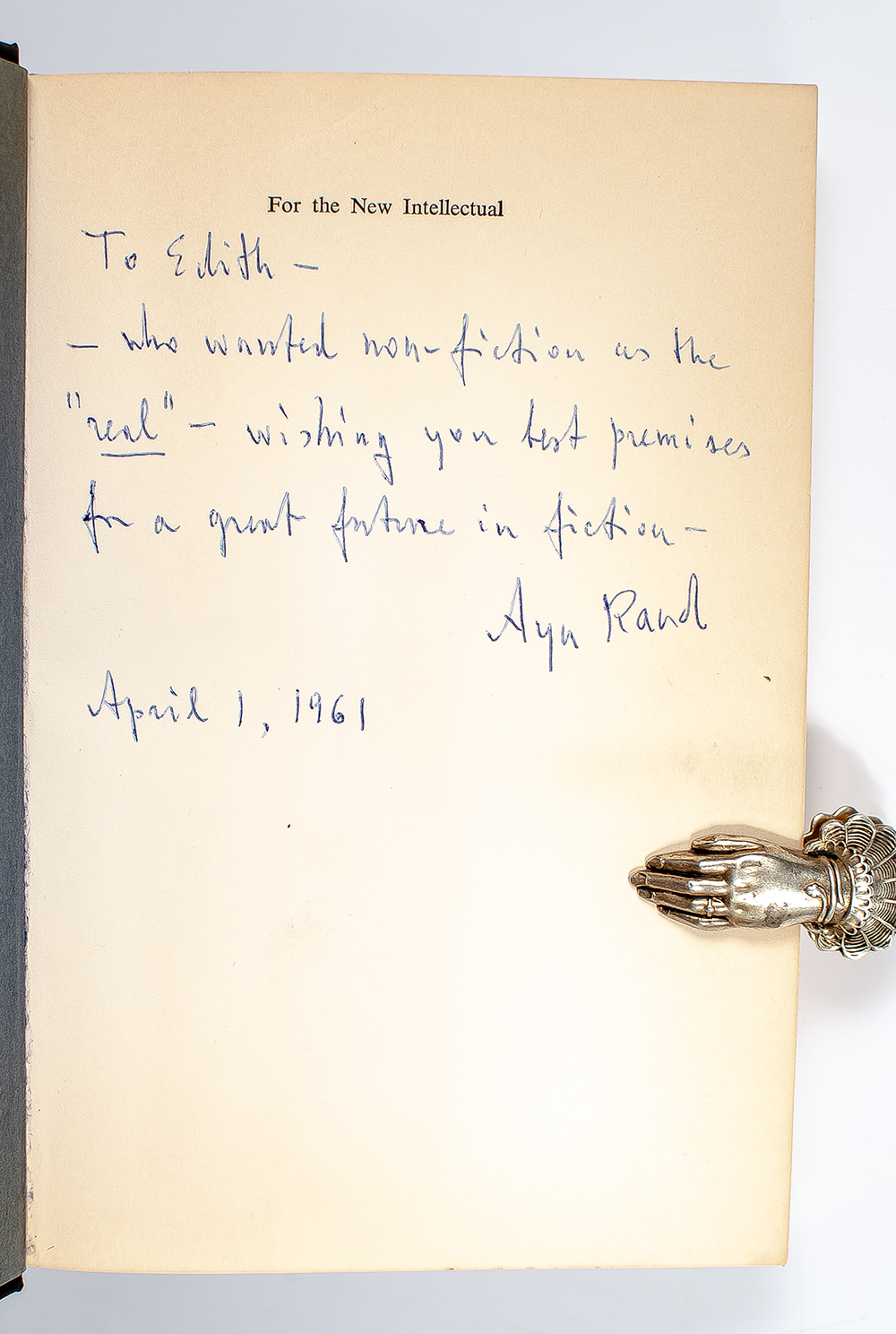 For the New Intellectual: The Philosophy of Ayn Rand.