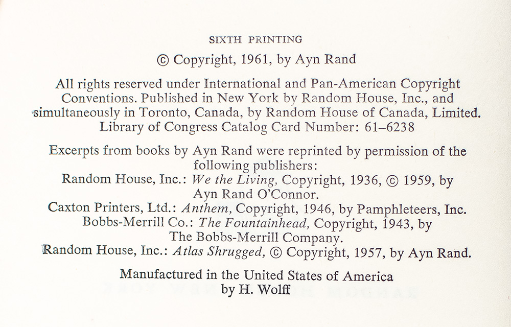 For the New Intellectual: The Philosophy of Ayn Rand.