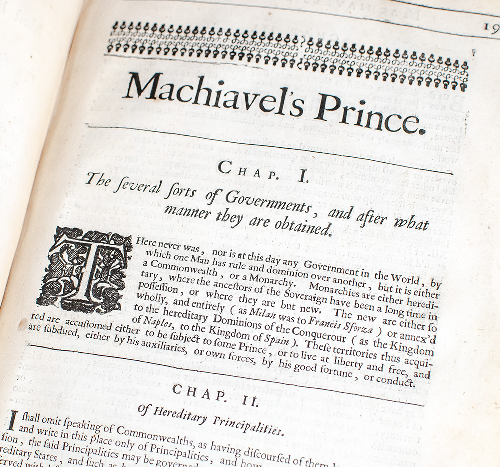 The Works of the Famous Nicholas Machiavel, Citizen and Secretary of Florence. Written originally in Italian, and from thence newly and faithfully translated into English.