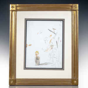 The Little Prince Original Antoine de Saint-Exupery Watercolor Drawing.