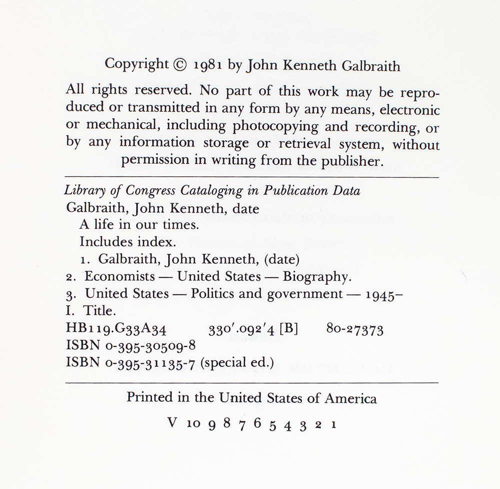 A Life In Our Times.