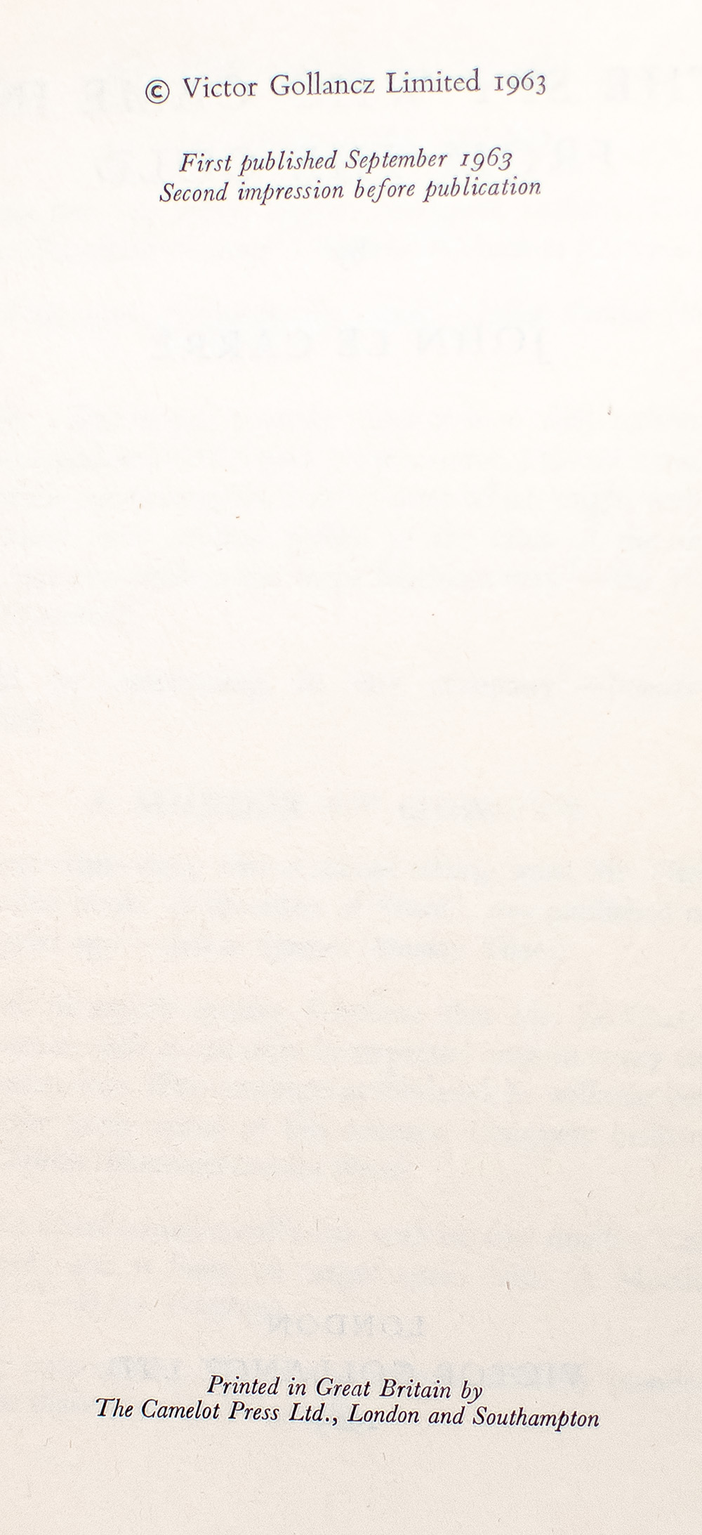 The Spy Who Came In From The Cold.