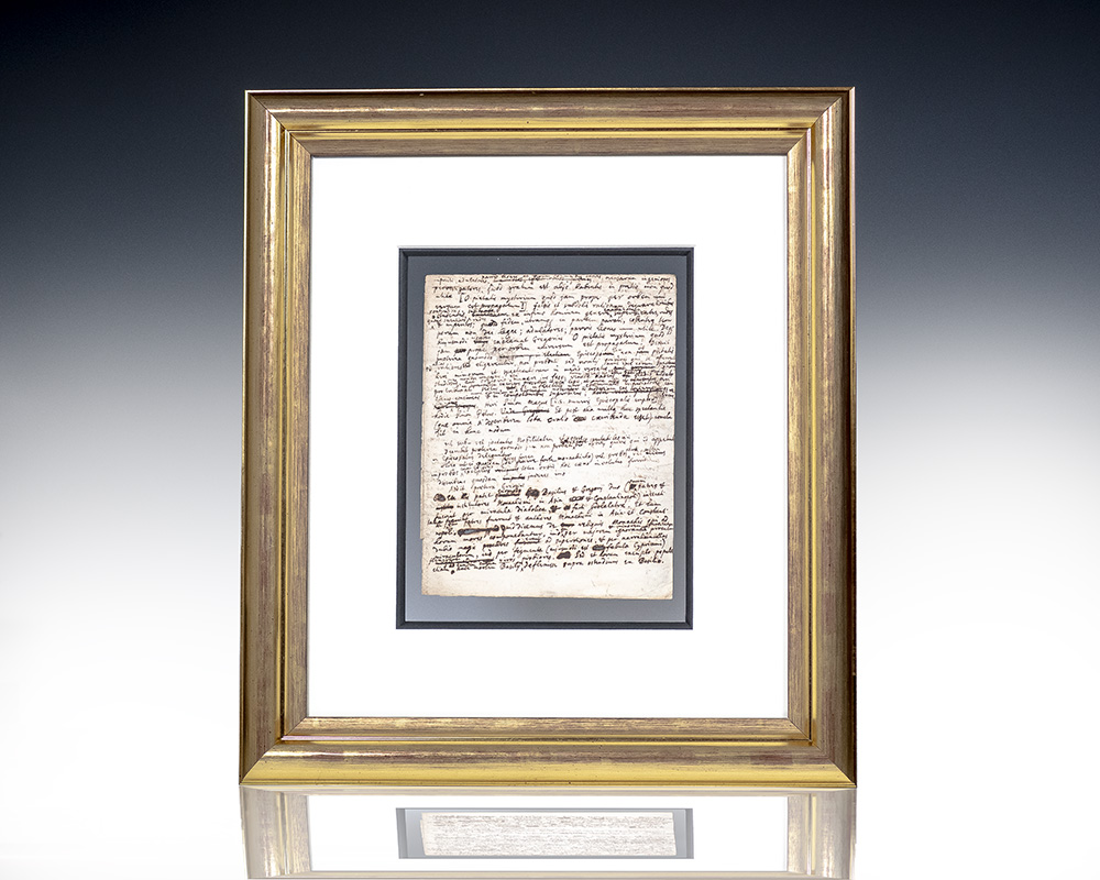 Isaac Newton Autograph Manuscript Criticizing Religion and the Papacy.