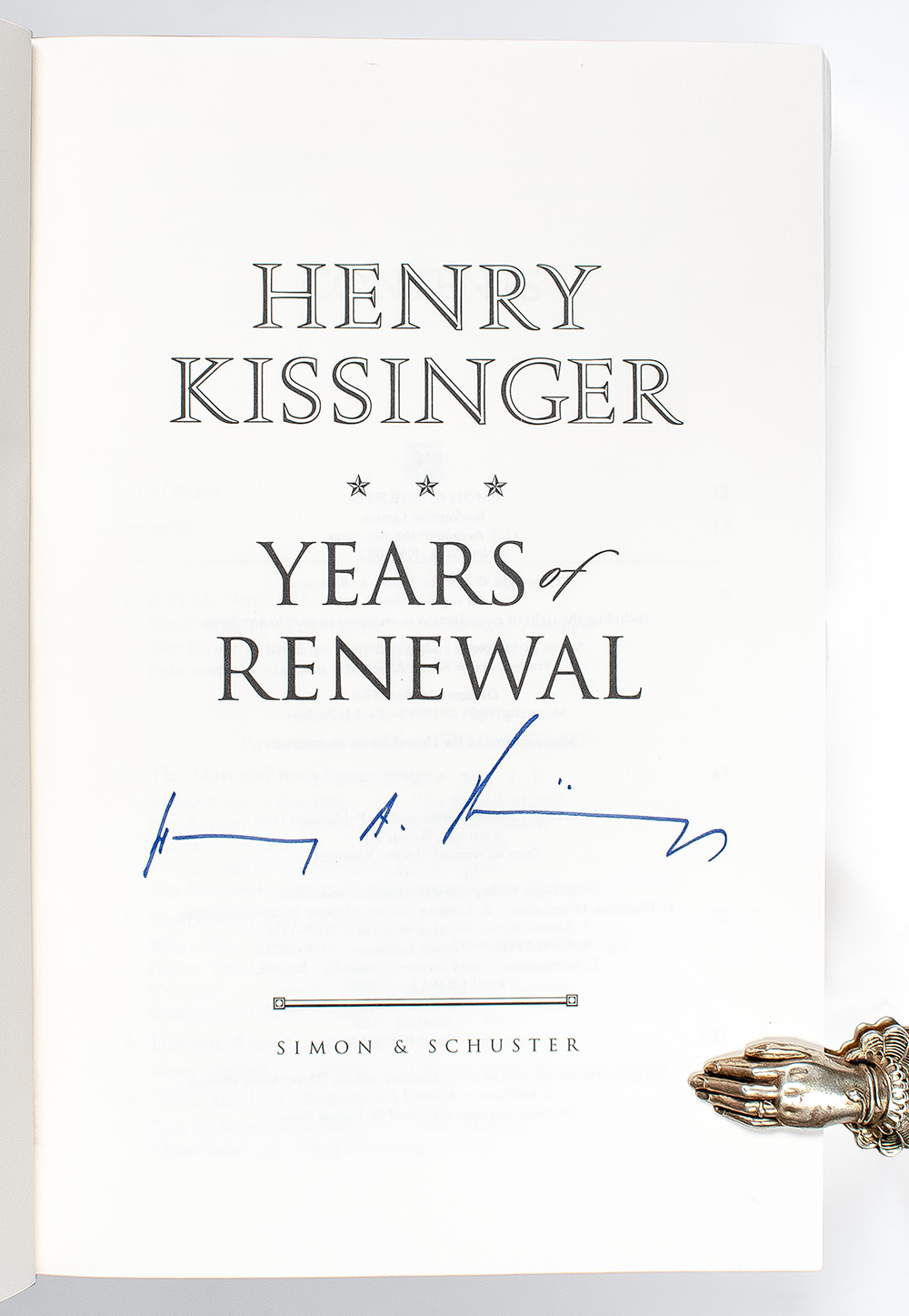 Henry Kissinger: Years of Renewal: The Concluding Volume of His Memoirs.