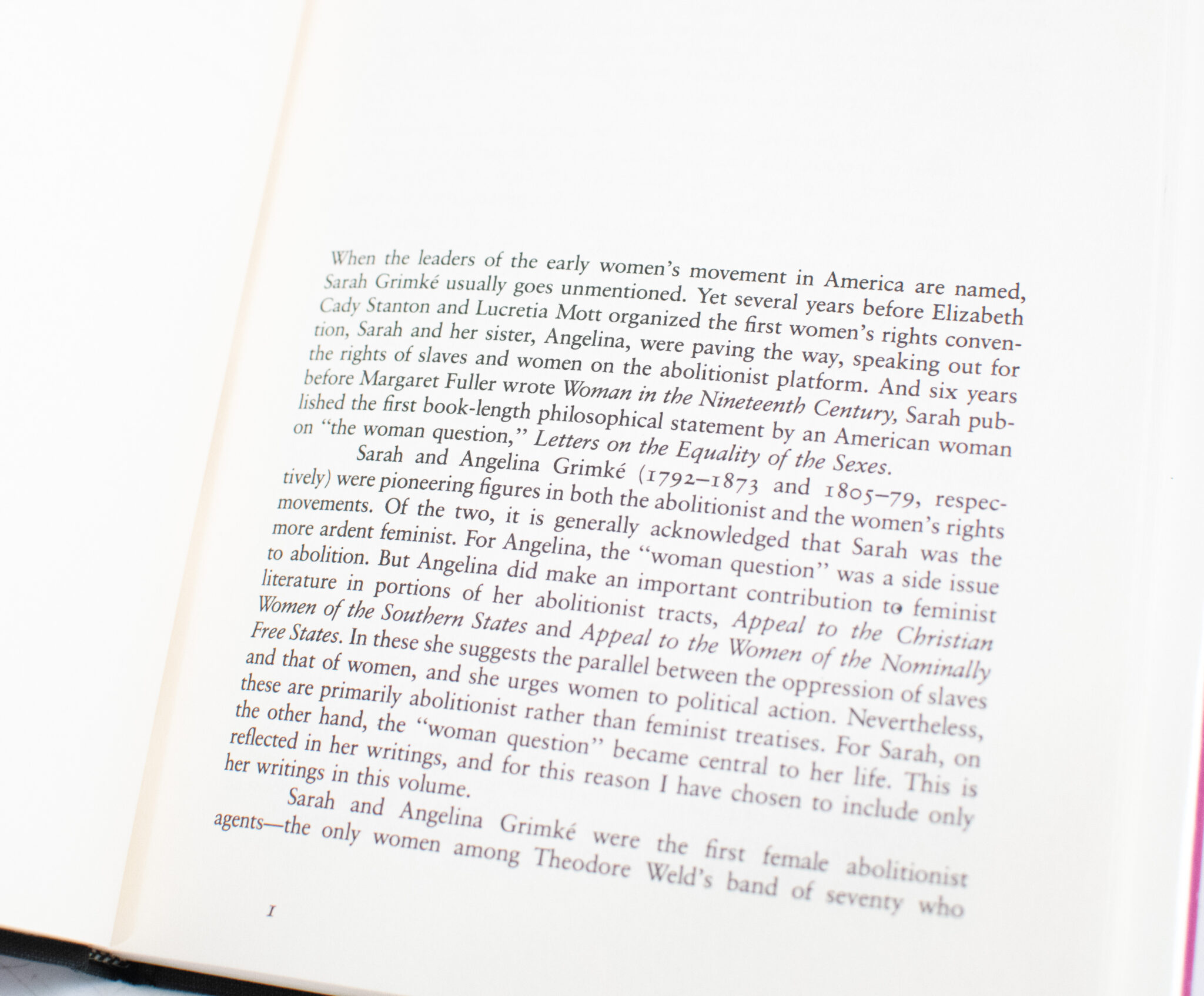 Sarah Grimké: Letters on the Equality of the Sexes and Other Essays.