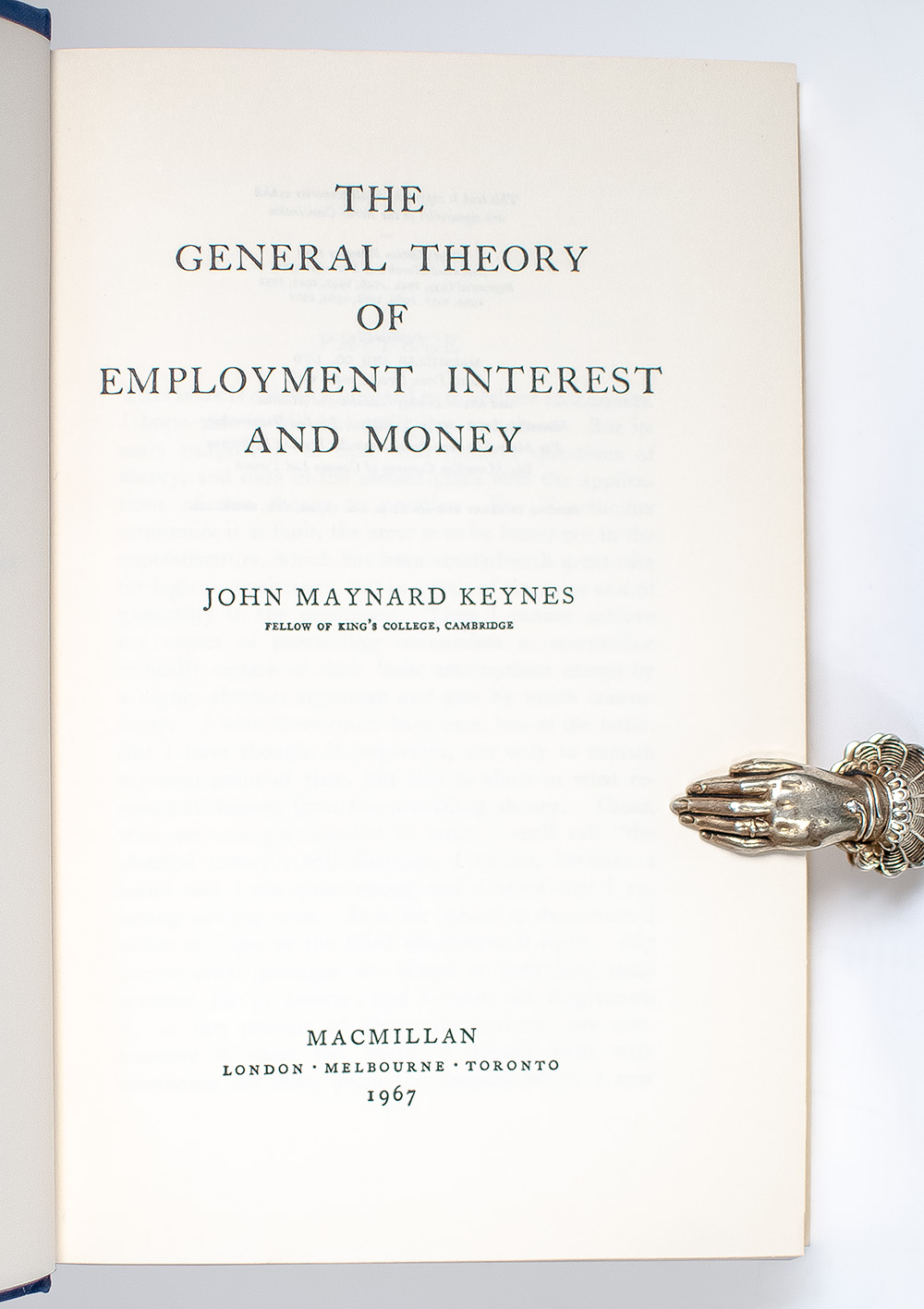 The General Theory of Employment, Interest and Money.