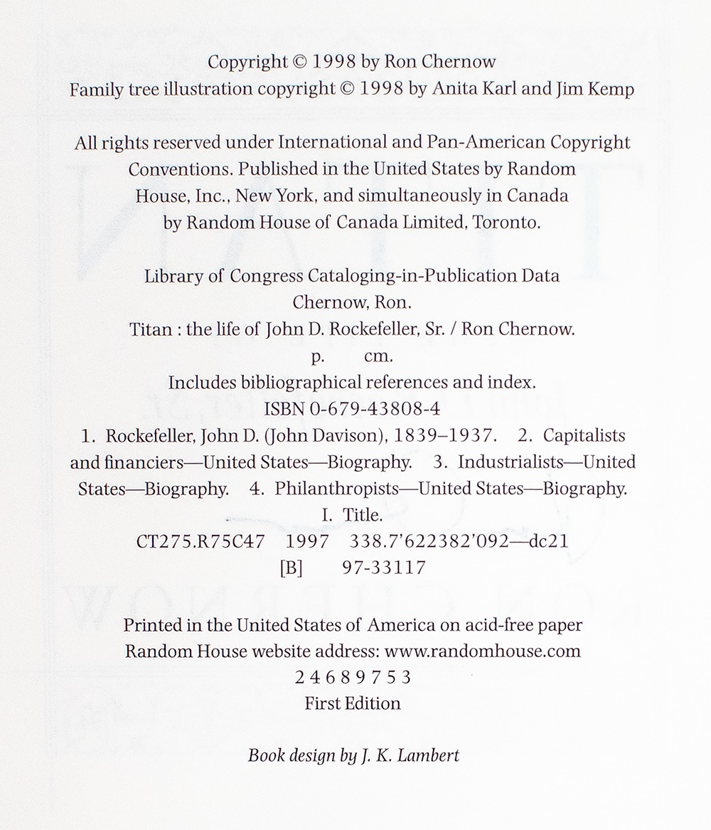 Titan: The Life of John D. Rockefeller, Sr.