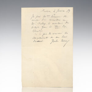 Jules Verne Autograph Letter Signed.