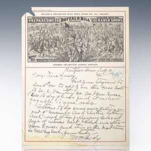 William F. 'Buffalo Bill' Cody Autograph Letter Signed.