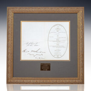 Ulysses S. Grant and Philip H. Sheridan Signed Willard's Hotel Menu.