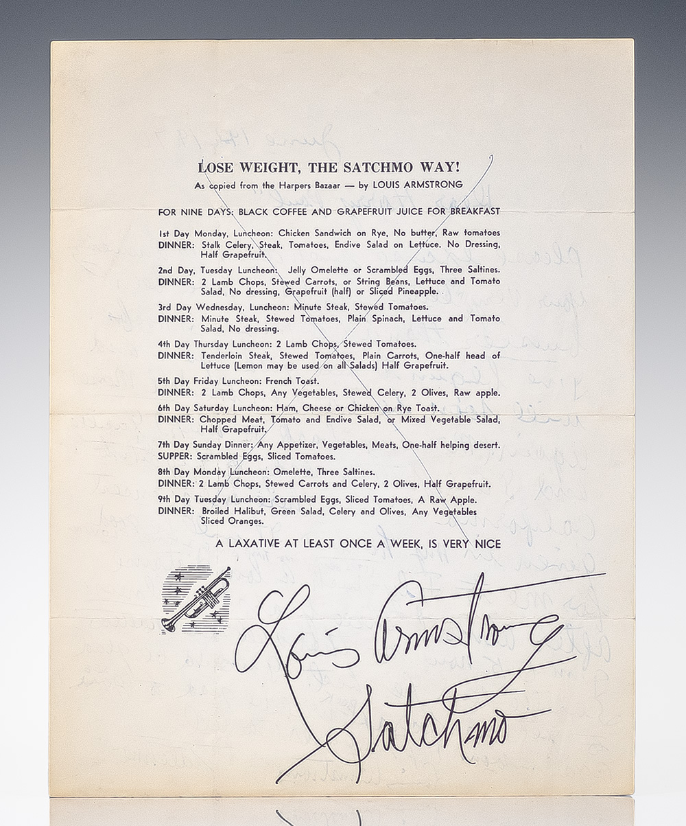 Louis Armstrong Autograph Letter Signed.
