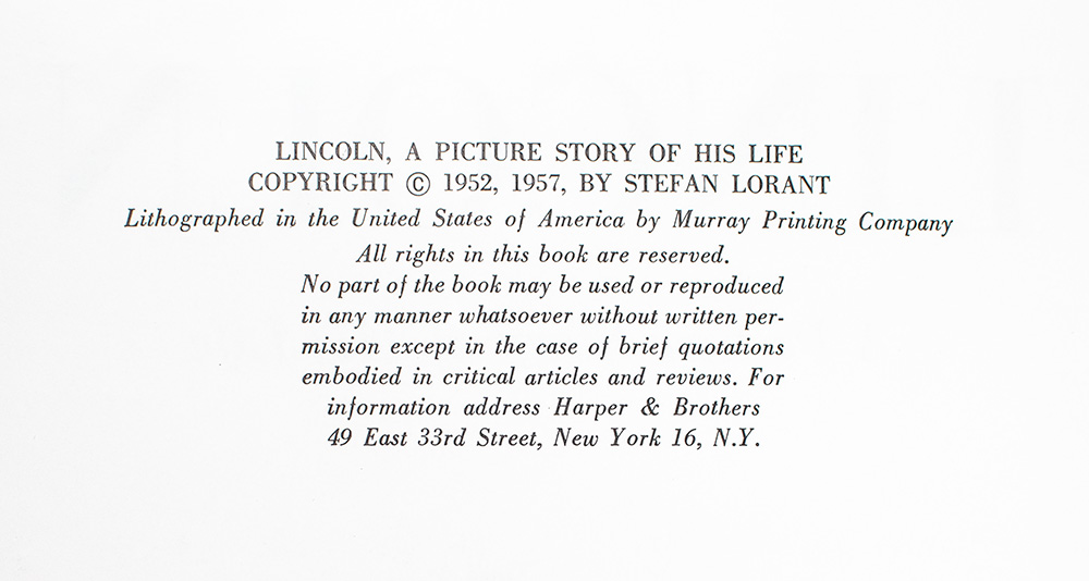 Lincoln: A Picture Story of His Life.