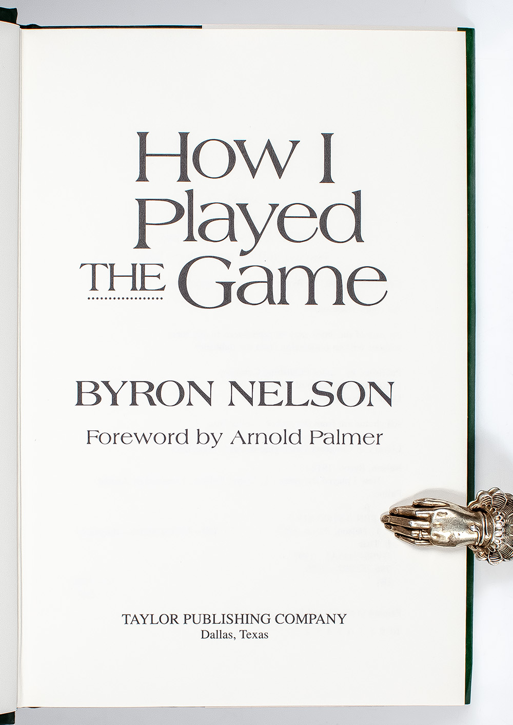 How I Played the Game.