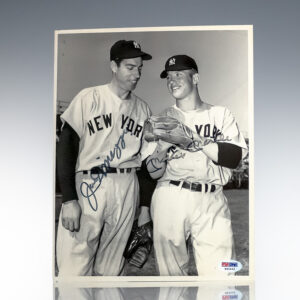 Joe DiMaggio and Mickey Mantle Signed Photograph.