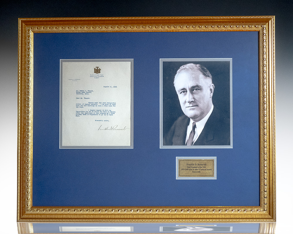 Franklin D. Roosevelt Typed Letter Signed.