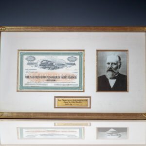 Claus Spreckels Signed Stock Certificate for the San Francisco & San Joaquin Railway.