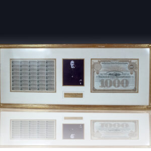 J.P. Morgan and Harris C. Fahnestock Signed New Jersey Junction Railroad Company Bond Certificate.