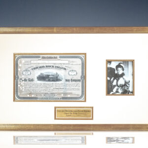 Hetty Green Signed Stock Certificate for Chicago, Rock Island and Pacific Railway Company.