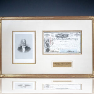 Cornelius Vanderbilt Signed New York and Harlem Rail Road Company Stock Certificate.