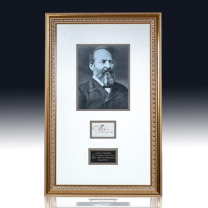 James A. Garfield Autograph Signature.