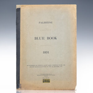 Palestine: Blue Book 1931.