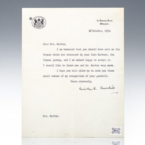Winston S. Churchill Typed Letter Signed.