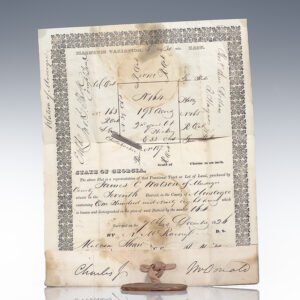 Creek Indian Muscogee County, Georgia Land Grants.
