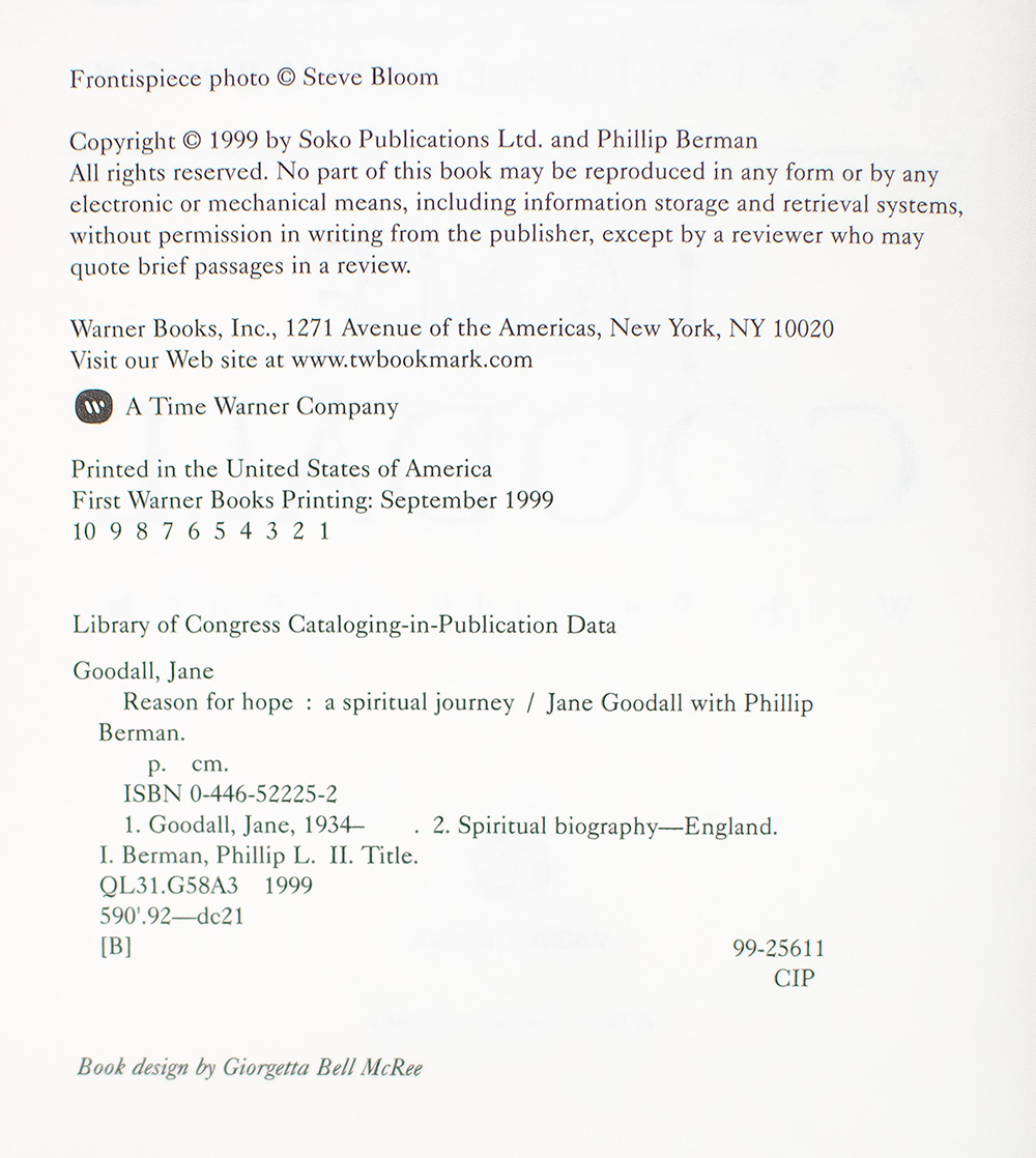 Reason For Hope: A Spiritual Journey.