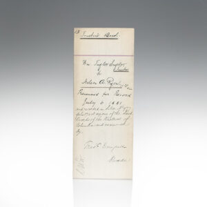 Frederick Douglass Document Signed.