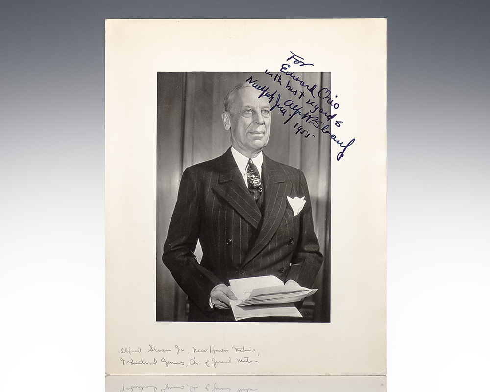 Alfred P. Sloan Signed Photograph.