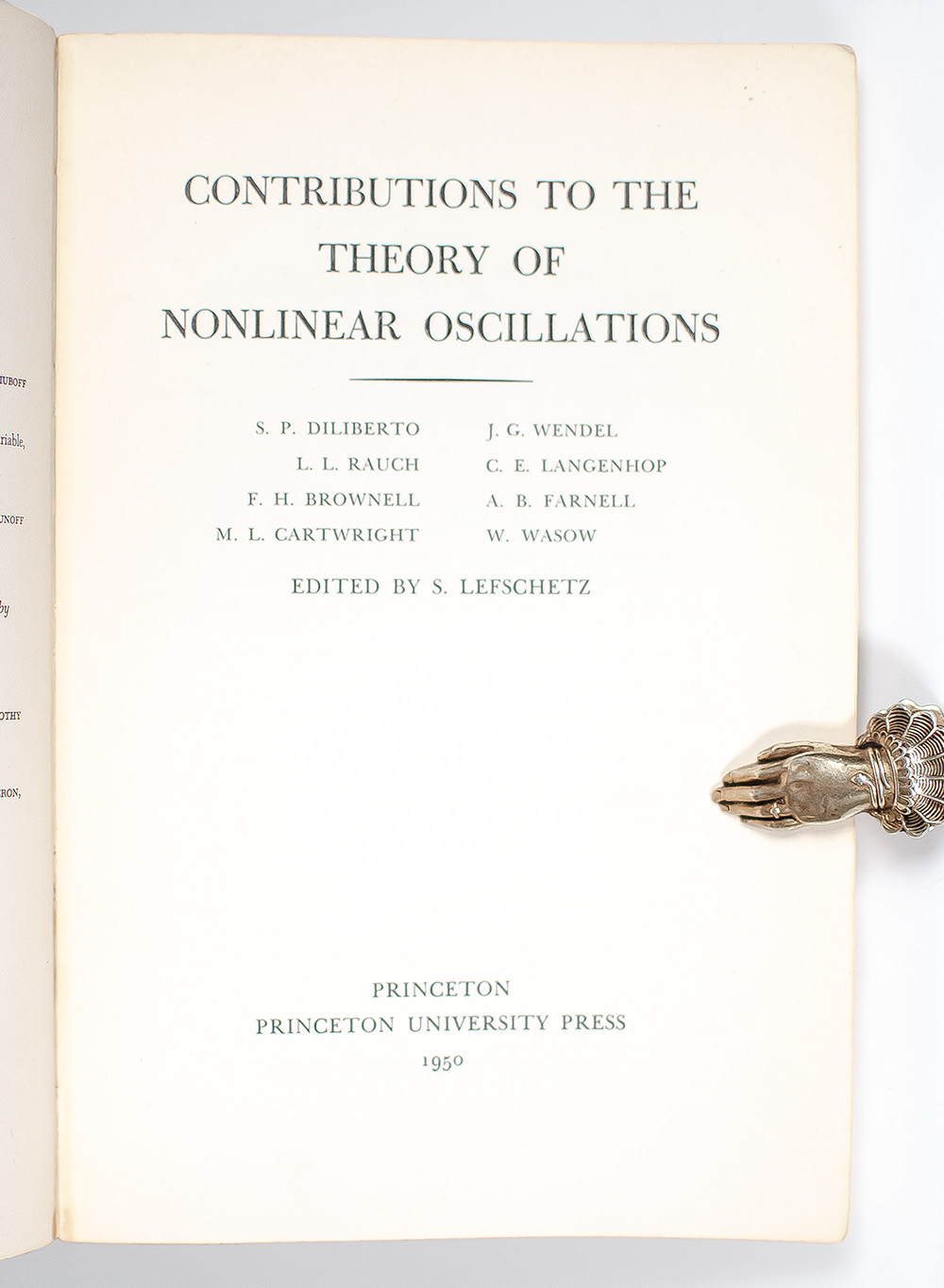 Contributions to the Theory of Nonlinear Oscillations.