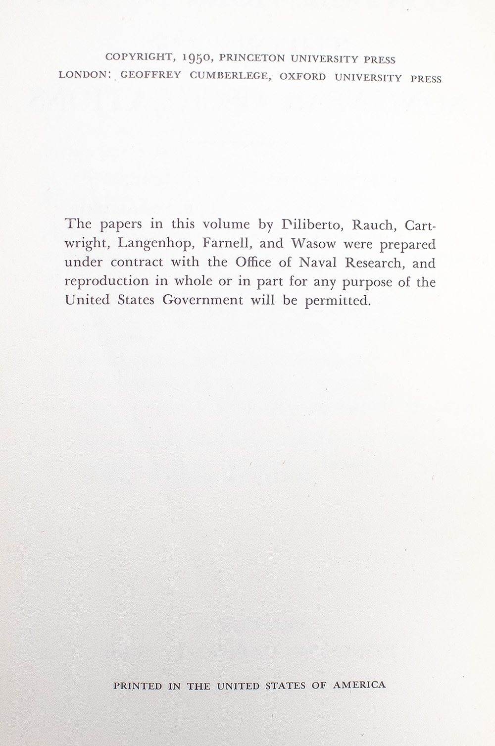 Contributions to the Theory of Nonlinear Oscillations.