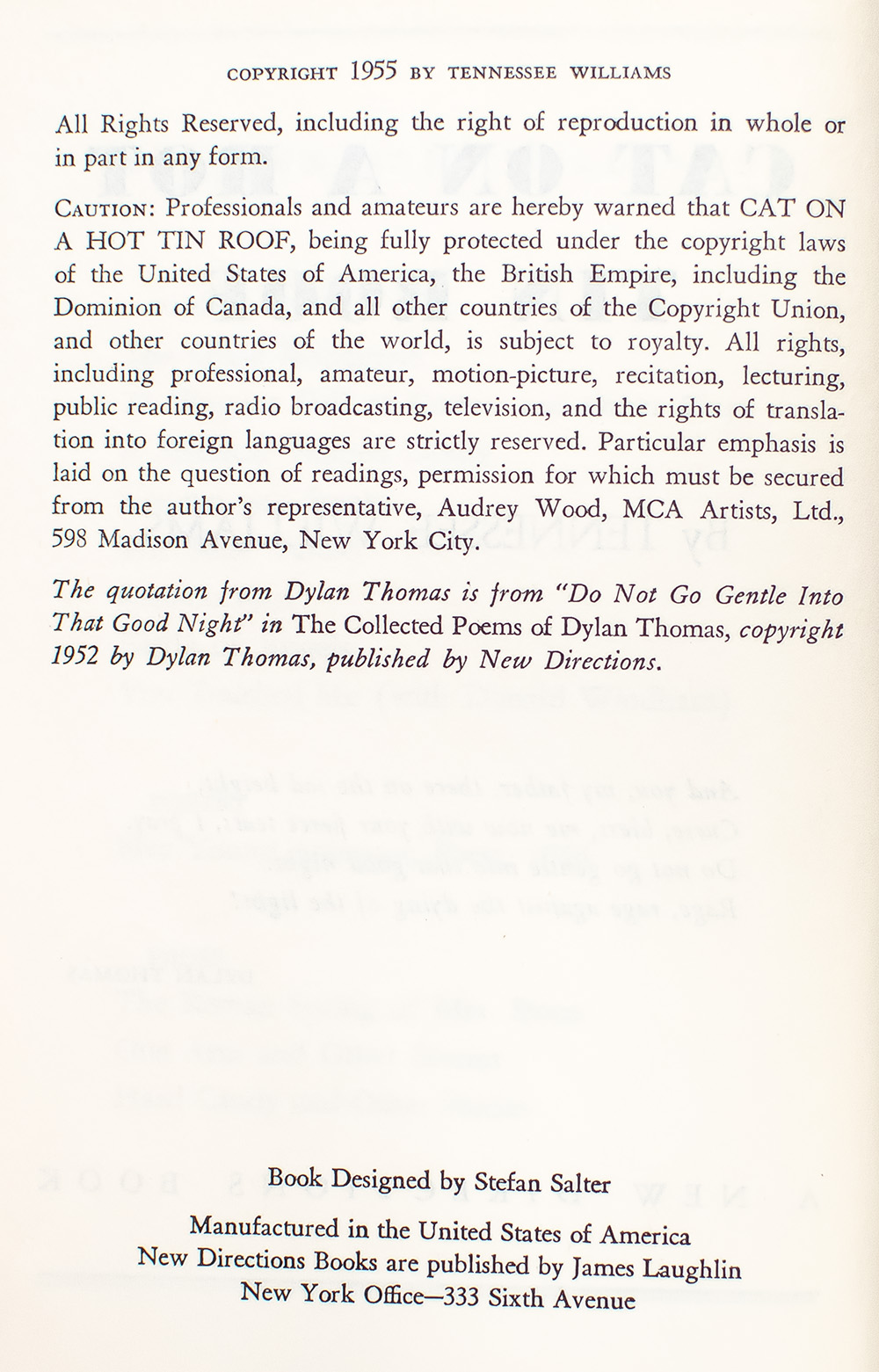 Cat On A Hot Tin Roof.