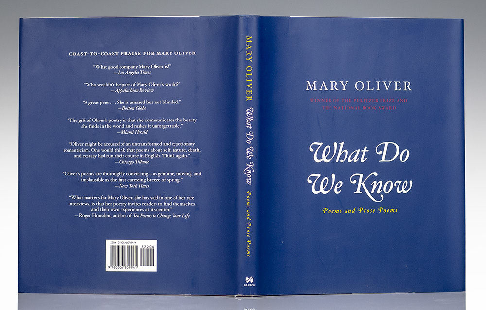 What Do We Know: Poems and Prose Poems.