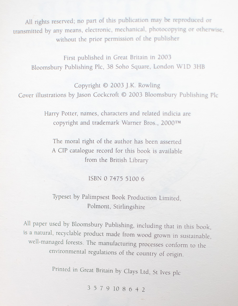 Harry Potter and the Order of the Phoenix.