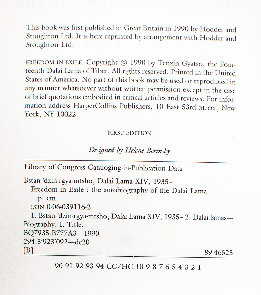 Freedom in Exile: The Autobiography of The Dalai Lama.