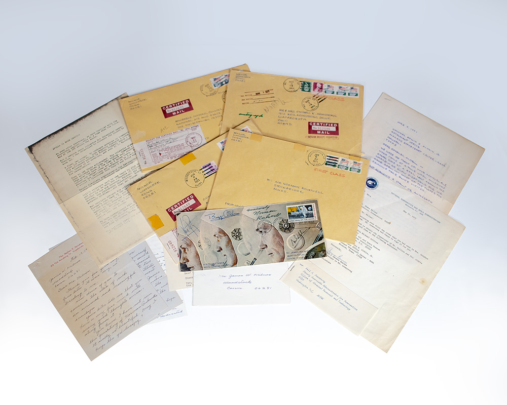 Apollo 11 Signed First Day Cover. [AND] Correspondences.