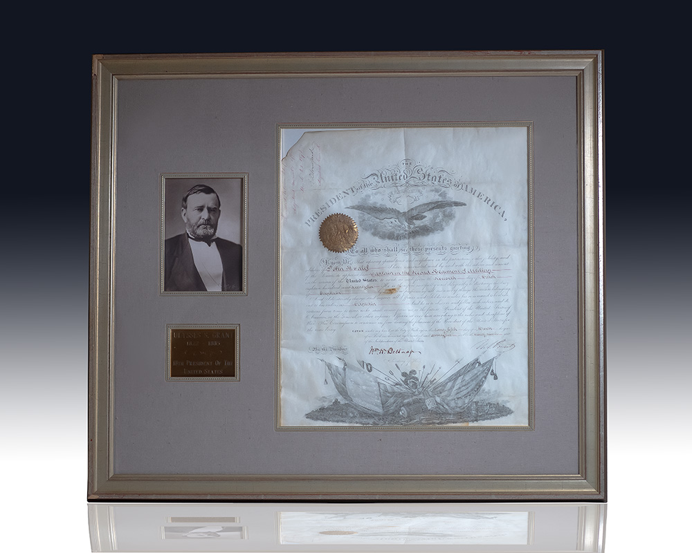Ulysses S. Grant Signed Presidential Appointment.