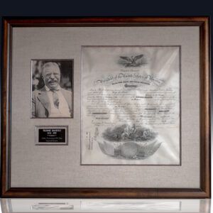 Theodore Roosevelt Signed Presidential Appointment.